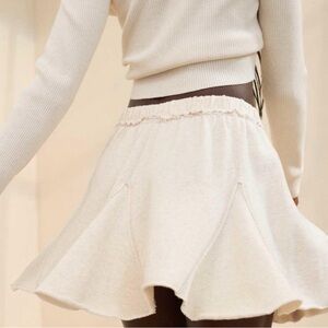 Aerie Godet Mini Skirt M cream/beige
